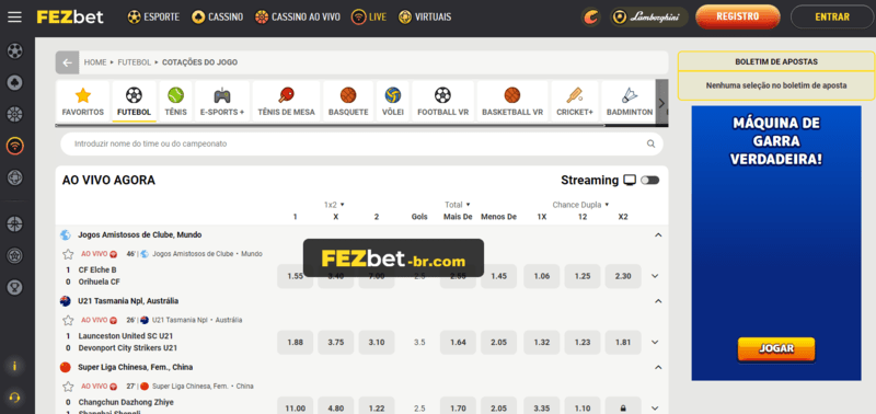 Sports apostas